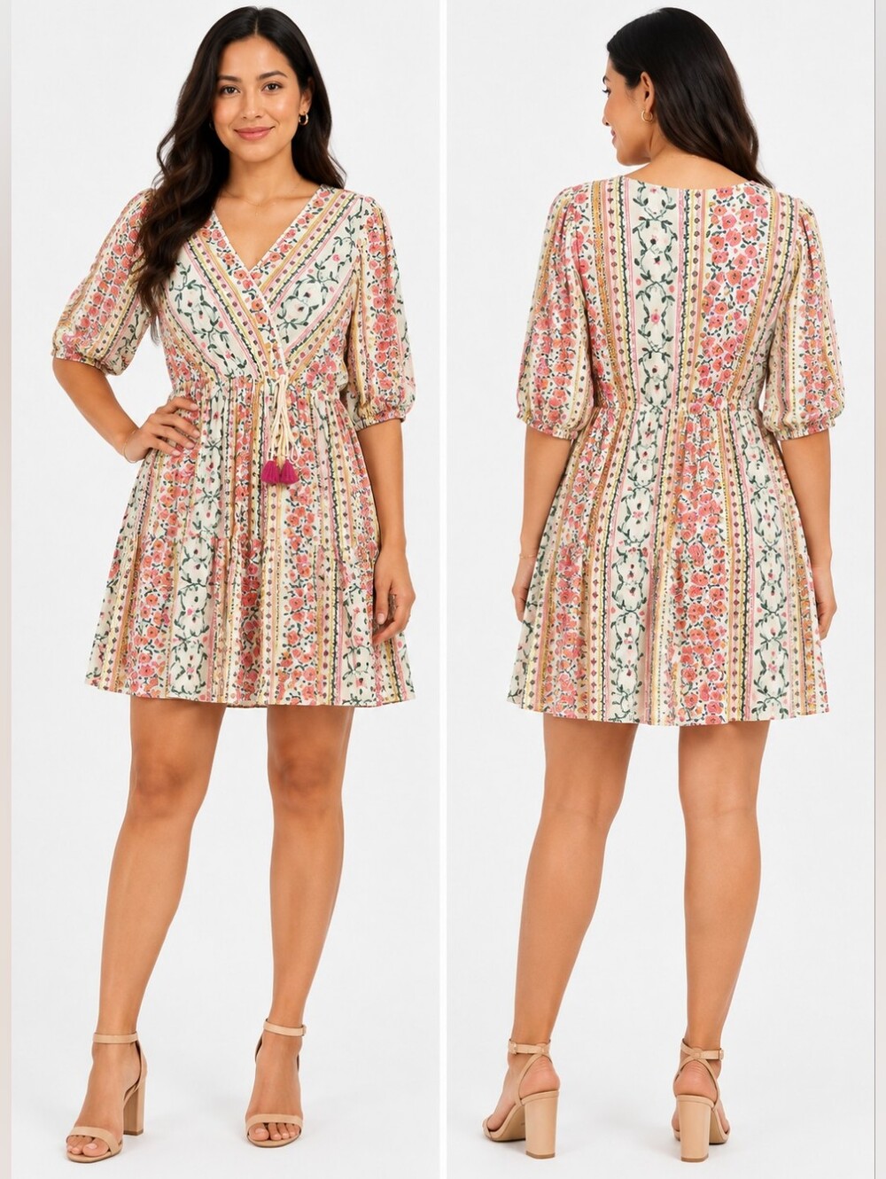 Boho Floral Dress NWOT